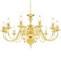 vidaXL Lampadario Dorato per 12 Lampadine E14