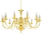 vidaXL Lampadario Dorato per 12 Lampadine E14
