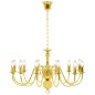 vidaXL Lampadario Dorato per 12 Lampadine E14