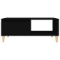 Tavolino da Salotto Nero 90x50x36,5 cm in Legno Multistrato