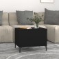 Tavolino da Salotto Nero 60x44,5x45 cm in Legno Multistrato Tavolino da Salotto Nero 60x44,5x45 cm in Legno Multistrato