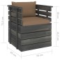 Set Divani da Giardino su Pallet 8 pz con Cuscini Massello Pino