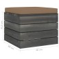 Set Divani da Giardino su Pallet 8 pz con Cuscini Massello Pino