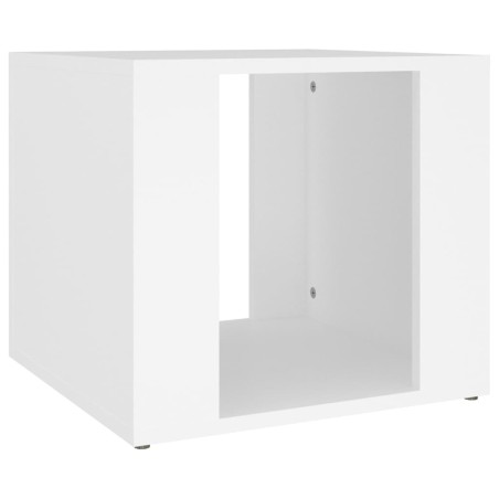Comodino Bianco 41x40x36 cm in Legno Multistrato
