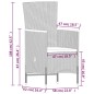 Set Mobili da Pranzo da Giardino 9 pz con Cuscini Grigio