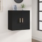 Armadietto a Muro Nero 60x30x60 cm in Legno Multistrato Armadietto a Muro Nero 60x30x60 cm in Legno Multistrato