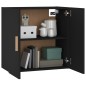 Armadietto a Muro Nero 60x30x60 cm in Legno Multistrato Armadietto a Muro Nero 60x30x60 cm in Legno Multistrato