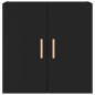 Armadietto a Muro Nero 60x30x60 cm in Legno Multistrato Armadietto a Muro Nero 60x30x60 cm in Legno Multistrato