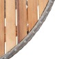 Tavolo da Giardino Grigio 115x74cm in Polyrattan e Legno Acacia