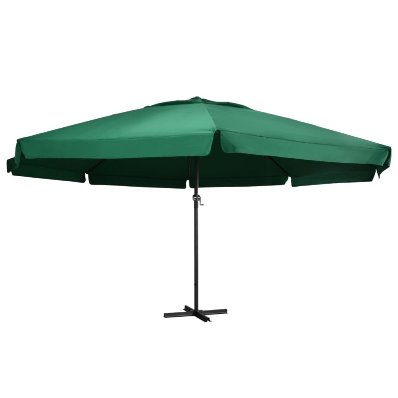 Ombrellone da Esterni con Palo in Alluminio 600 cm Verde Ombrellone da Esterni con Palo in Alluminio 600 cm Verde