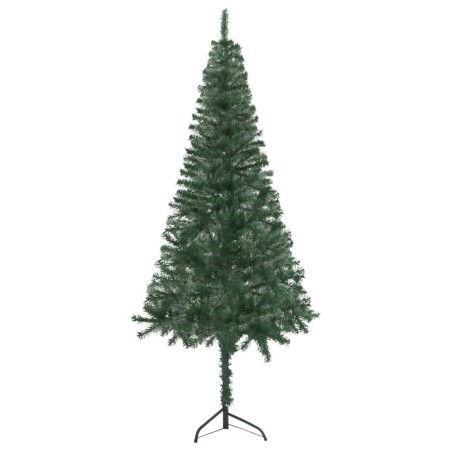 Albero Natale Angolare con LED e Palline Verde 210 cm PVC