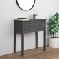 Tavolo Consolle Grigio 70x35x75 cm in Legno Massello di Pino Tavolo Consolle Grigio 70x35x75 cm in Legno Massello di Pino