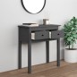 Tavolo Consolle Grigio 70x35x75 cm in Legno Massello di Pino Tavolo Consolle Grigio 70x35x75 cm in Legno Massello di Pino