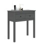 Tavolo Consolle Grigio 70x35x75 cm in Legno Massello di Pino Tavolo Consolle Grigio 70x35x75 cm in Legno Massello di Pino
