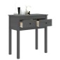 Tavolo Consolle Grigio 70x35x75 cm in Legno Massello di Pino Tavolo Consolle Grigio 70x35x75 cm in Legno Massello di Pino