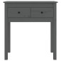 Tavolo Consolle Grigio 70x35x75 cm in Legno Massello di Pino Tavolo Consolle Grigio 70x35x75 cm in Legno Massello di Pino