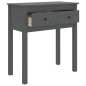 Tavolo Consolle Grigio 70x35x75 cm in Legno Massello di Pino Tavolo Consolle Grigio 70x35x75 cm in Legno Massello di Pino