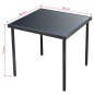 Set da Pranzo da Giardino 5 pz in Acciaio Nero Set da Pranzo da Giardino 5 pz in Acciaio Nero
