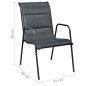 Set da Pranzo da Giardino 5 pz in Acciaio Nero Set da Pranzo da Giardino 5 pz in Acciaio Nero