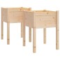 Fioriere da Giardino 2 pz 50x50x70 cm in Legno Massello di Pino Fioriere da Giardino 2 pz 50x50x70 cm in Legno Massello di Pino