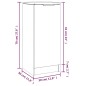 Credenza Grigio Cemento 30x30x70 cm in Legno Multistrato Credenza Grigio Cemento 30x30x70 cm in Legno Multistrato