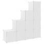 Scaffale Portaoggetti per Bambini con 10 Cubi Bianchi in PP Scaffale Portaoggetti per Bambini con 10 Cubi Bianchi in PP