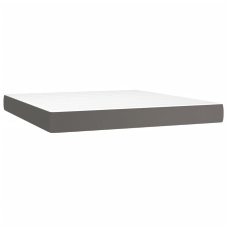 vidaXL Materasso a Molle Grigio 160x200x20 cm in Similpelle