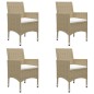 Set Mobili da Pranzo per Giardino 5 pz Beige Set Mobili da Pranzo per Giardino 5 pz Beige