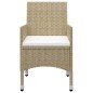 Set Mobili da Pranzo per Giardino 5 pz Beige Set Mobili da Pranzo per Giardino 5 pz Beige