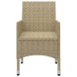 Set Mobili da Pranzo per Giardino 5 pz Beige Set Mobili da Pranzo per Giardino 5 pz Beige