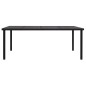 Set da Pranzo per Giardino 7 pz in Acciaio Nero Set da Pranzo per Giardino 7 pz in Acciaio Nero