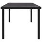 Set da Pranzo per Giardino 7 pz in Acciaio Nero Set da Pranzo per Giardino 7 pz in Acciaio Nero