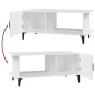 Tavolino da Salotto Bianco 90x50x40 cm in Legno Multistrato Tavolino da Salotto Bianco 90x50x40 cm in Legno Multistrato