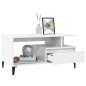 Tavolino da Salotto Bianco 90x49x45 cm in Legno Multistrato Tavolino da Salotto Bianco 90x49x45 cm in Legno Multistrato