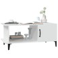 Tavolino da Salotto Bianco 90x50x40 cm in Legno Multistrato Tavolino da Salotto Bianco 90x50x40 cm in Legno Multistrato