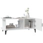 Tavolino da Salotto Bianco 90x50x40 cm in Legno Multistrato Tavolino da Salotto Bianco 90x50x40 cm in Legno Multistrato