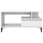 Tavolino da Salotto Bianco 90x49x45 cm in Legno Multistrato Tavolino da Salotto Bianco 90x49x45 cm in Legno Multistrato