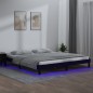 Giroletto LED Nero 120x190cm Small Double in Legno Massello Giroletto LED Nero 120x190cm Small Double in Legno Massello