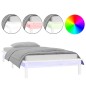 Giroletto LED Bianco 75x190 cm Small Single Legno Massello Giroletto LED Bianco 75x190 cm Small Single Legno Massello