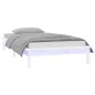 Giroletto LED Bianco 75x190 cm Small Single Legno Massello Giroletto LED Bianco 75x190 cm Small Single Legno Massello
