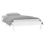 Giroletto LED Bianco 75x190 cm Small Single Legno Massello Giroletto LED Bianco 75x190 cm Small Single Legno Massello