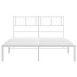 Giroletto con Testiera Metallo Bianco 150x200 cm Giroletto con Testiera Metallo Bianco 150x200 cm