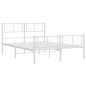 Giroletto con Testiera e Pediera Metallo Bianco 135x190 cm Giroletto con Testiera e Pediera Metallo Bianco 135x190 cm