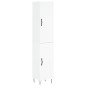 Credenza 34,5x34x180 cm in Legno Multistrato Bianco Lucido Credenza 34,5x34x180 cm in Legno Multistrato Bianco Lucido