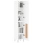 Credenza 34,5x34x180 cm in Legno Multistrato Bianco Lucido Credenza 34,5x34x180 cm in Legno Multistrato Bianco Lucido