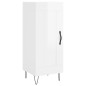Credenza 34,5x34x180 cm in Legno Multistrato Bianco Lucido Credenza 34,5x34x180 cm in Legno Multistrato Bianco Lucido