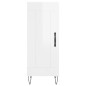Credenza 34,5x34x180 cm in Legno Multistrato Bianco Lucido Credenza 34,5x34x180 cm in Legno Multistrato Bianco Lucido