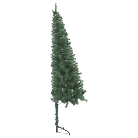 Albero Natale Angolare con LED e Palline Verde 210cm PVC