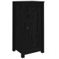 Credenze 2 pz Nere 40x35x80 cm in Legno Massello di Pino Credenze 2 pz Nere 40x35x80 cm in Legno Massello di Pino