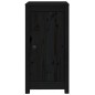 Credenze 2 pz Nere 40x35x80 cm in Legno Massello di Pino Credenze 2 pz Nere 40x35x80 cm in Legno Massello di Pino